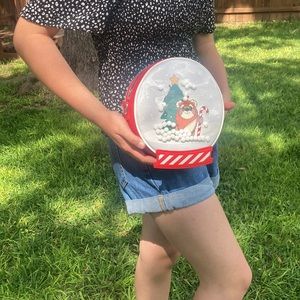 Disney Loungefly Star Wars Ewok Snow Globe Christmas Crossbody Bag.